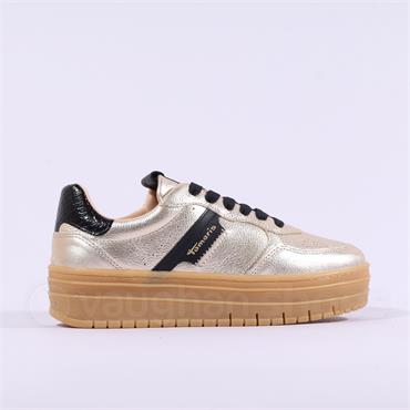 Tamaris Triple Platform Bold Trainer - Light Gold